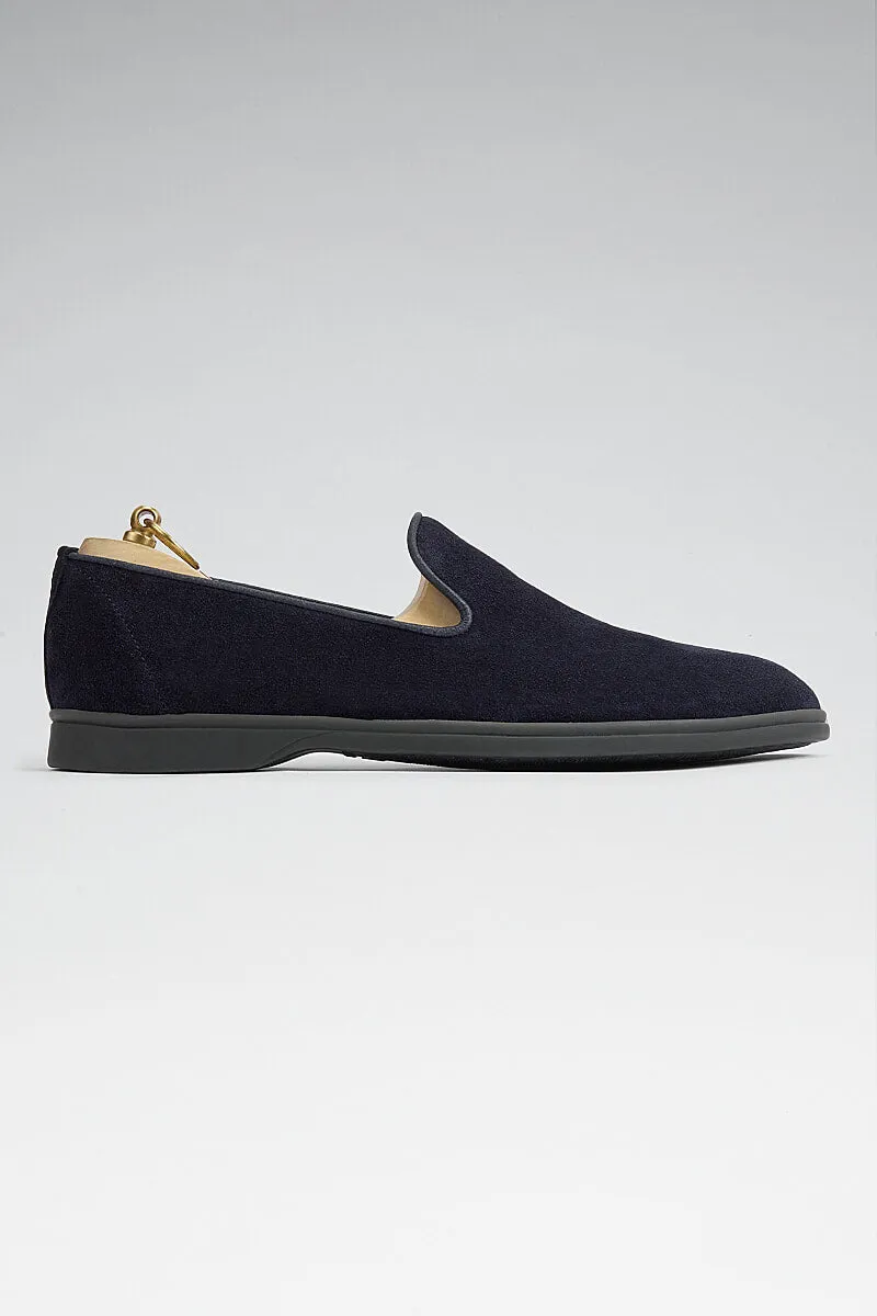 Navy Suede All Day Slipper