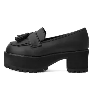 Nosebleed Platform Loafer Black Vegan TUKskin