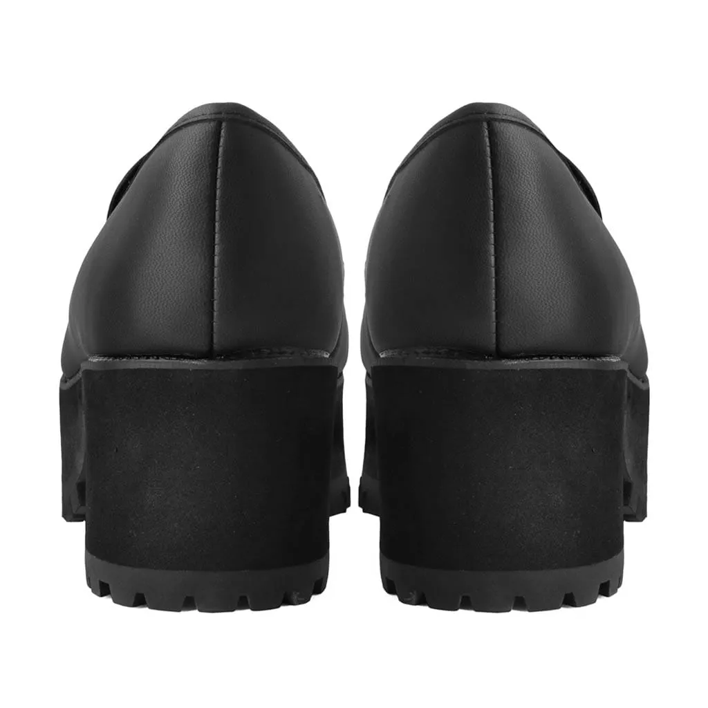 Nosebleed Platform Loafer Black Vegan TUKskin