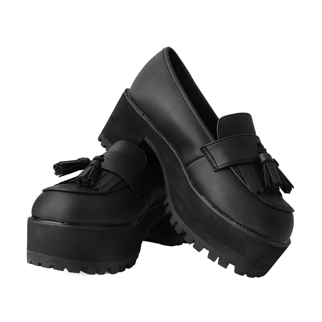 Nosebleed Platform Loafer Black Vegan TUKskin