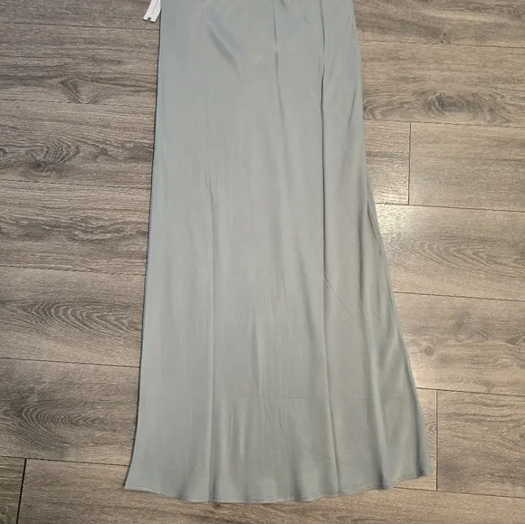 NWT, Anthropologie Elegant Green Maxi Skirt, Sz L