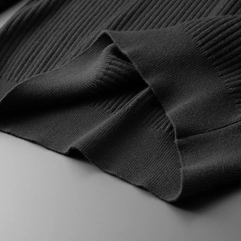 Obsidian Phoenix Luxury Thermal Sweater - High-End Soft Warm Men’s Long Sleeve Lapel Pullover in Sizes Up to 8XL
