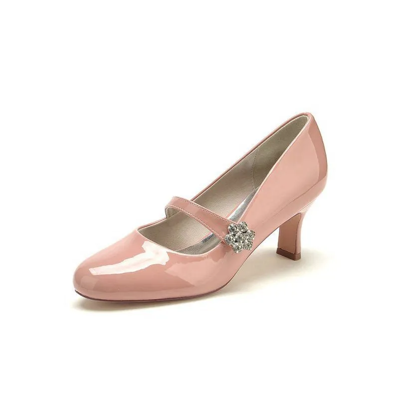 Patent Leather Wedding Chunky Heels