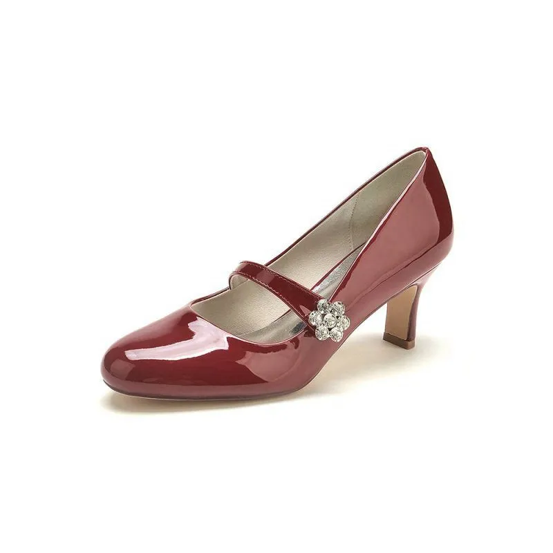 Patent Leather Wedding Chunky Heels