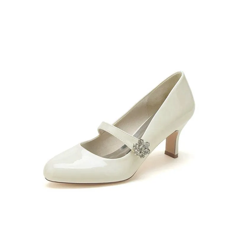 Patent Leather Wedding Chunky Heels