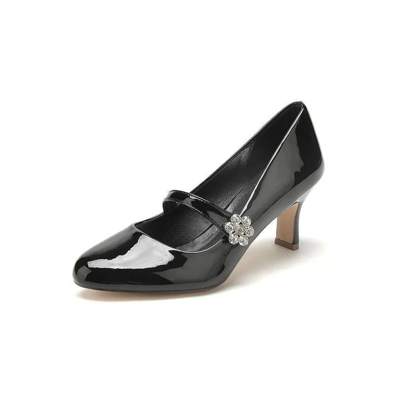 Patent Leather Wedding Chunky Heels
