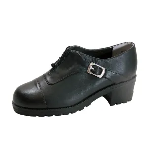 PEERAGE Naya Women's Wide Width Leather Shoes with Zipper