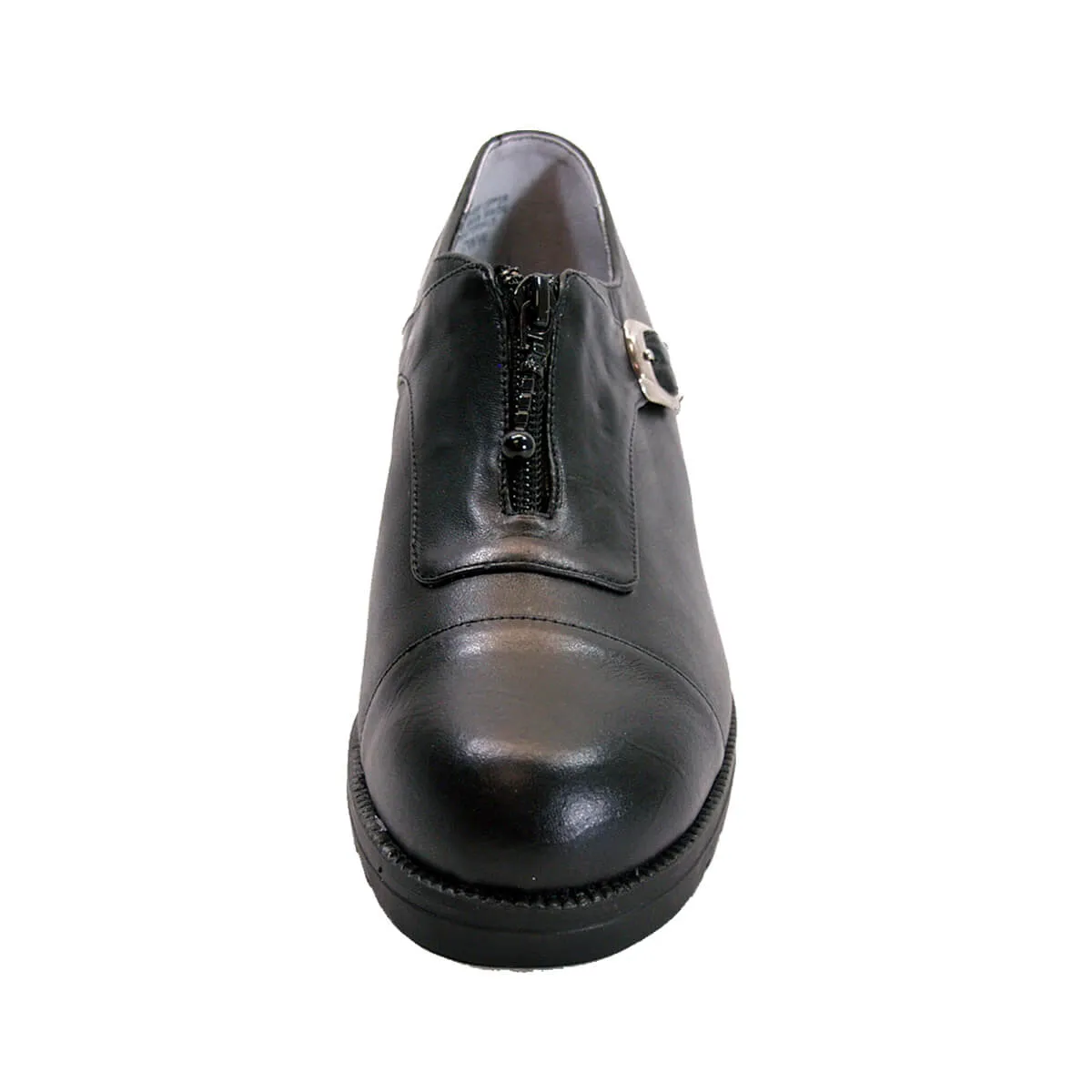 PEERAGE Naya Women's Wide Width Leather Shoes with Zipper