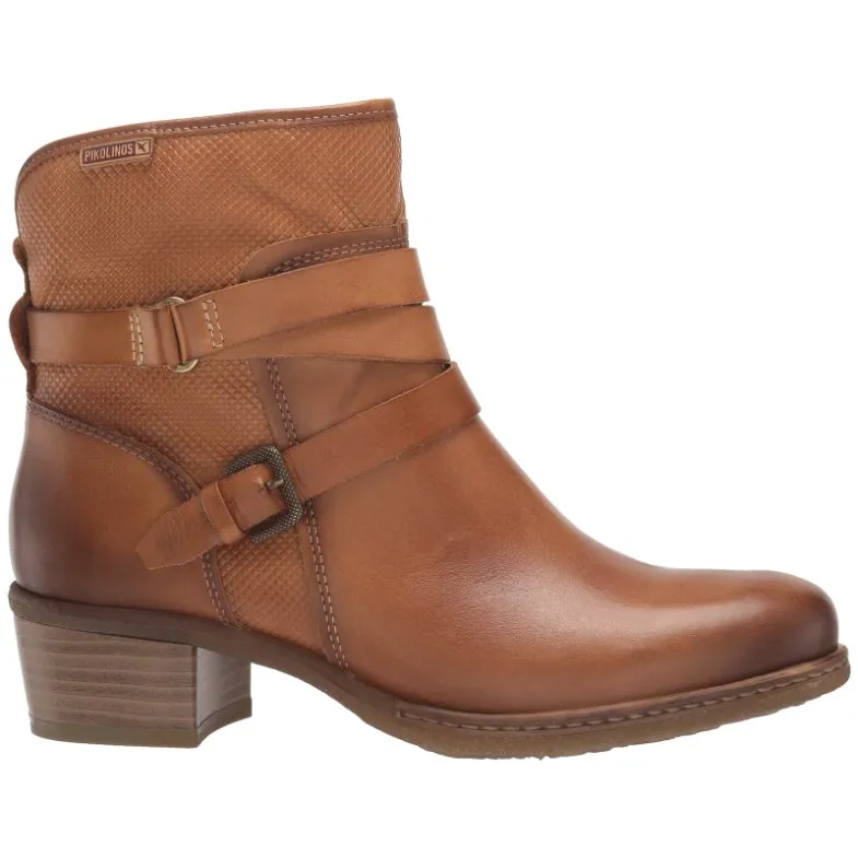 Pikolinos Zaragoza Calfskin Leather Women's Zip Up Ankle Boots