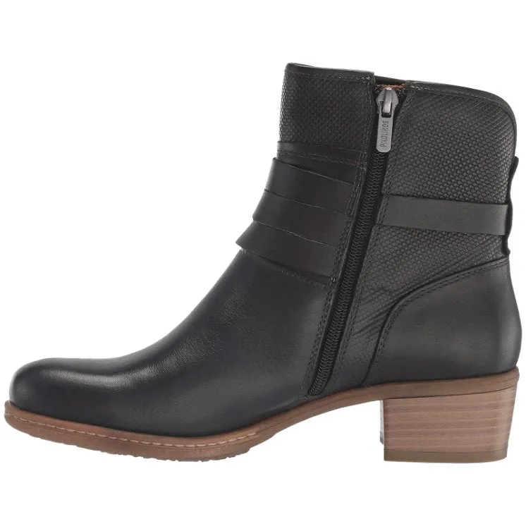 Pikolinos Zaragoza Calfskin Leather Women's Zip Up Ankle Boots