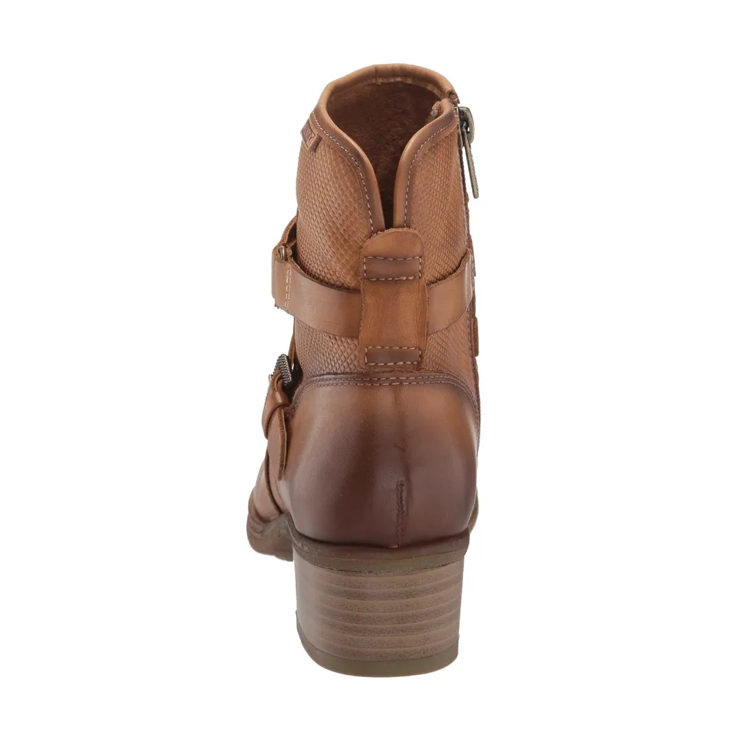 Pikolinos Zaragoza Calfskin Leather Women's Zip Up Ankle Boots