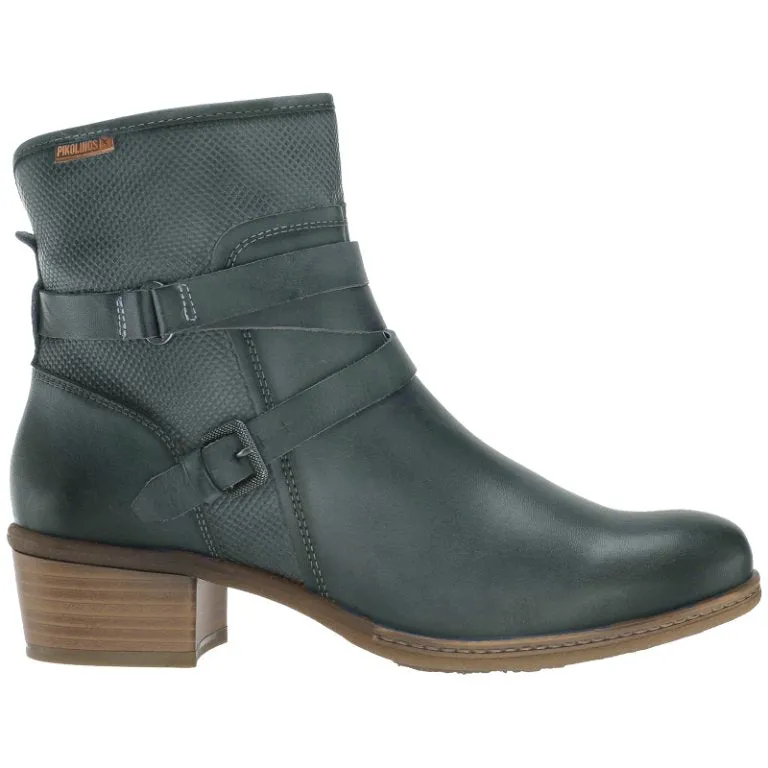 Pikolinos Zaragoza Calfskin Leather Women's Zip Up Ankle Boots
