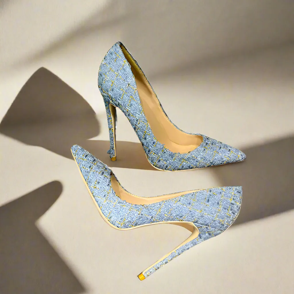 Plaid Jacquard Stiletto
