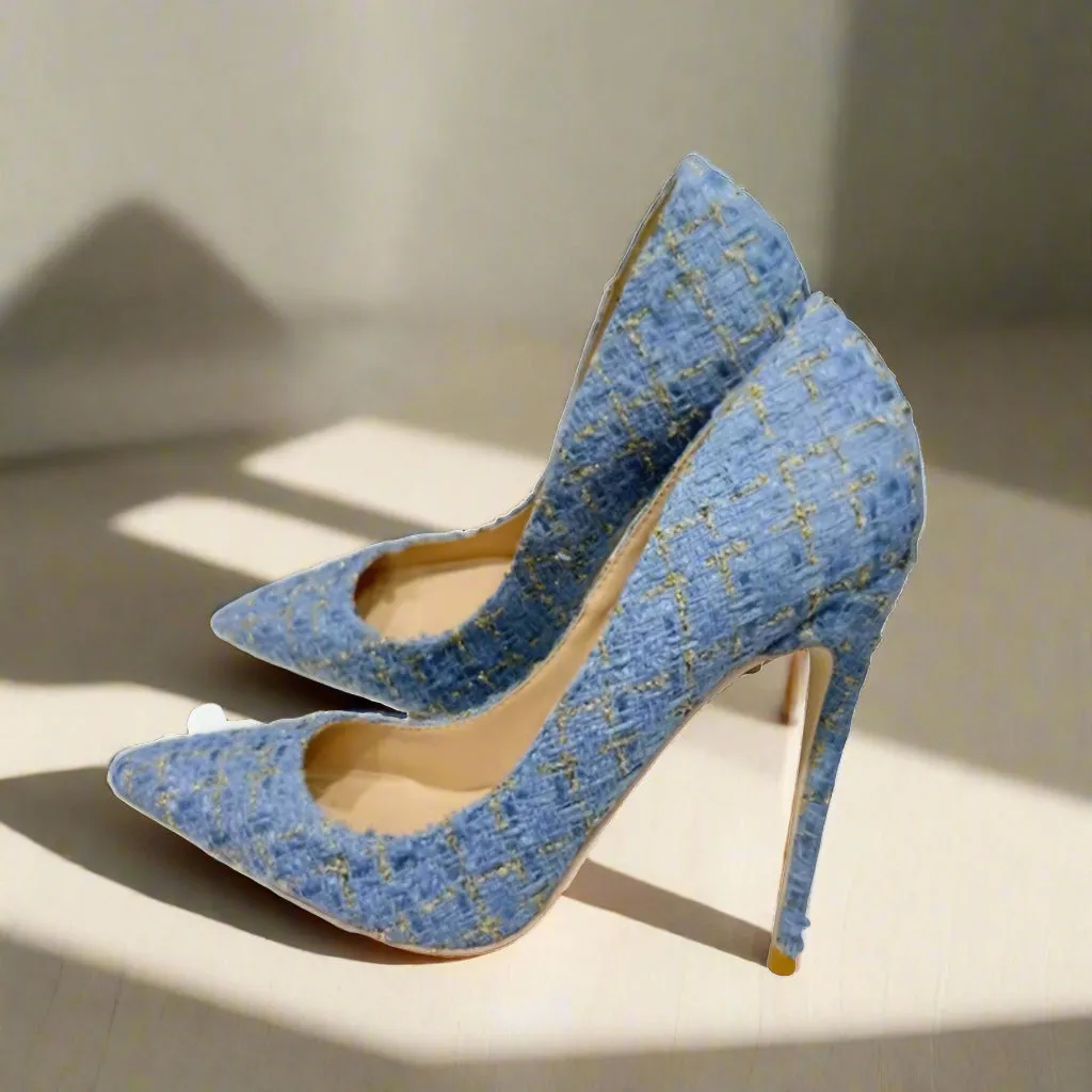 Plaid Jacquard Stiletto