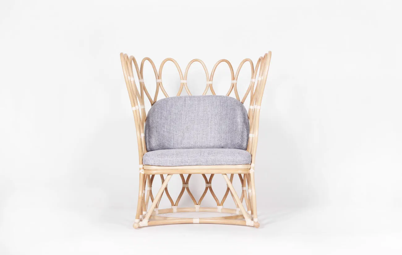 Rattan Petal Lounge Chair