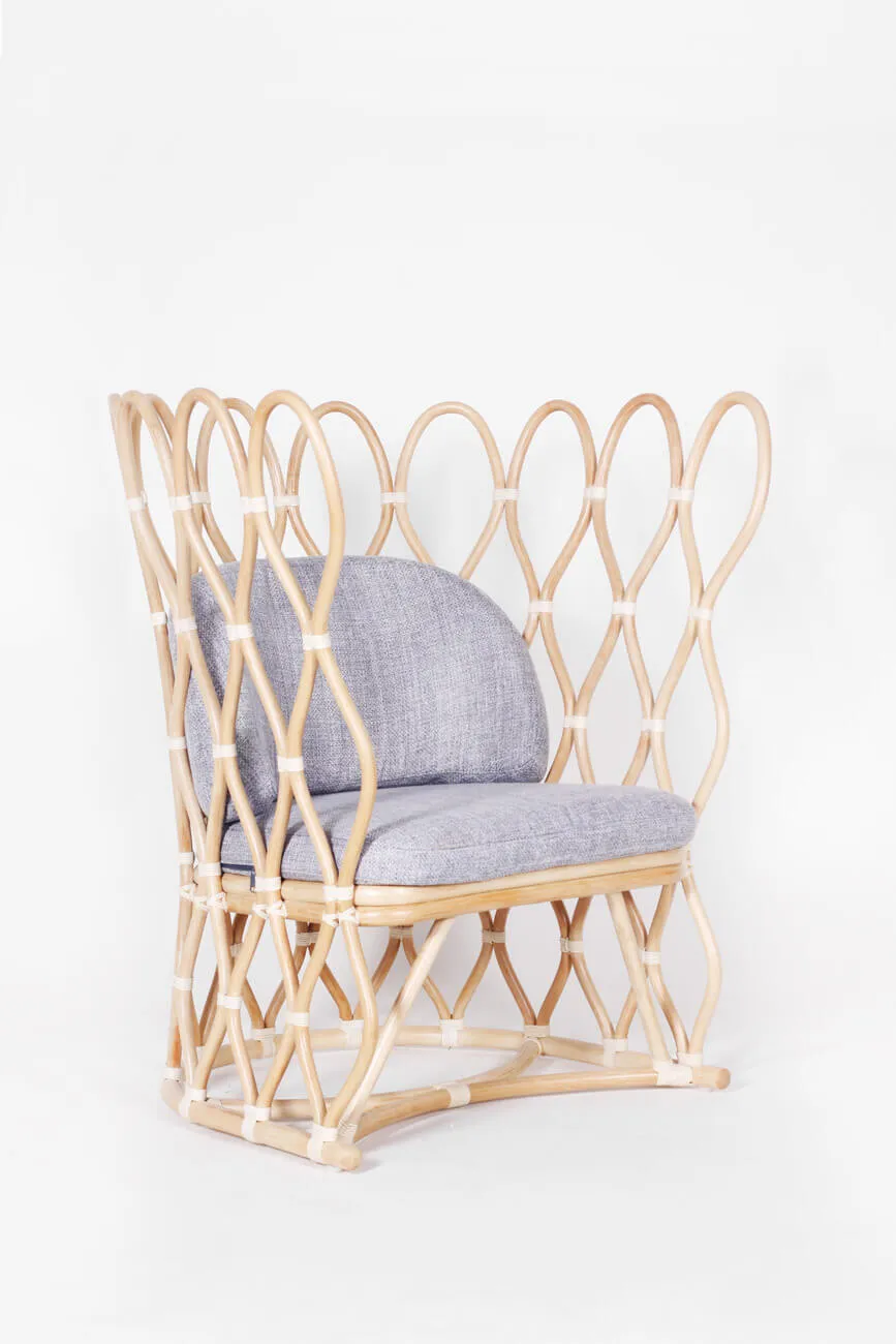 Rattan Petal Lounge Chair