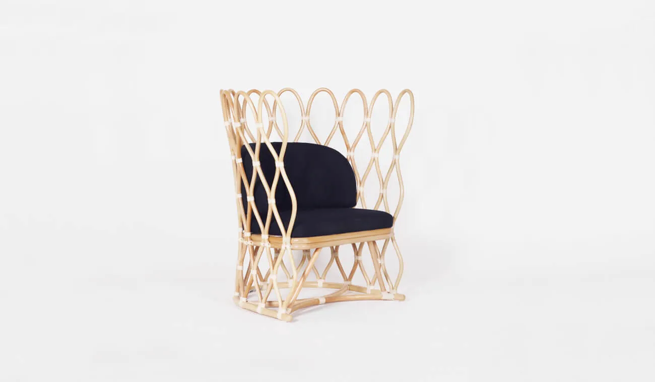 Rattan Petal Lounge Chair