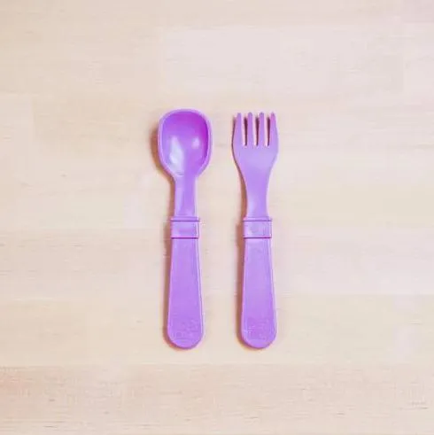 Re-Play Toddler (Fork   Spoon) Utensil Set