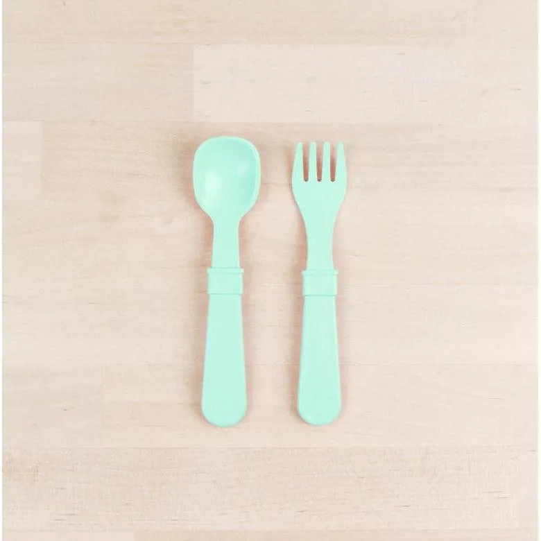 Re-Play Toddler (Fork   Spoon) Utensil Set