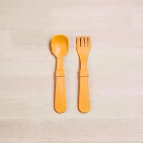 Re-Play Toddler (Fork   Spoon) Utensil Set