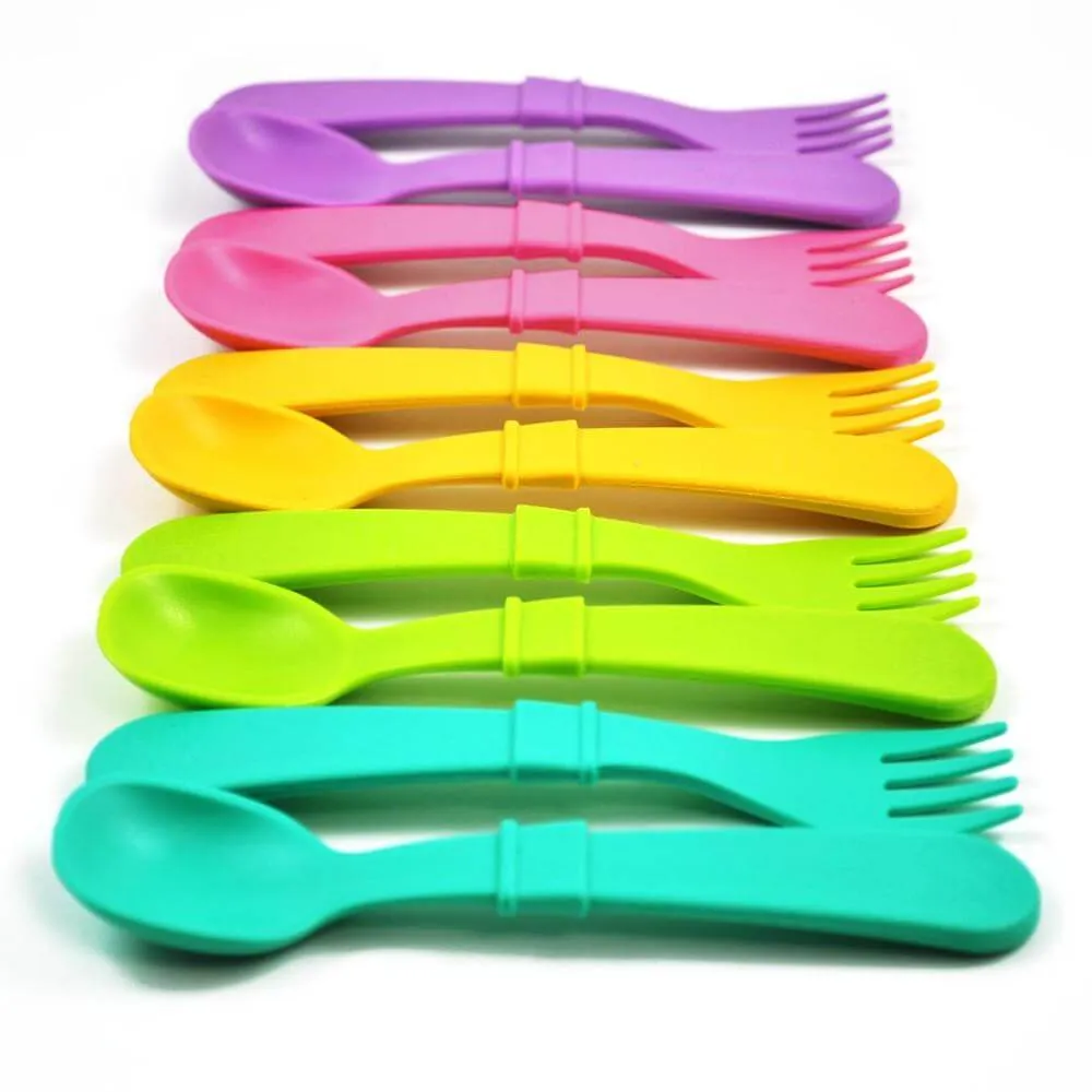 Re-Play Toddler (Fork   Spoon) Utensil Set