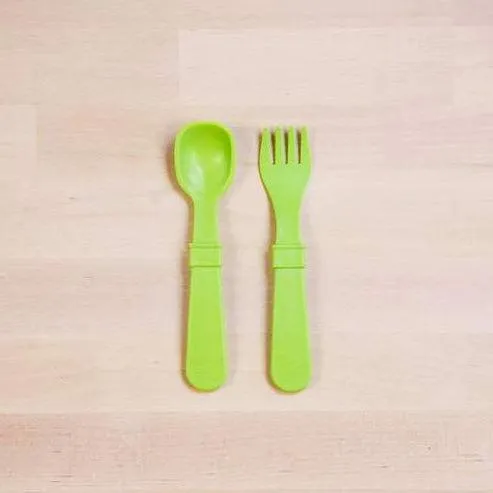 Re-Play Toddler (Fork   Spoon) Utensil Set