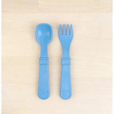 Re-Play Toddler (Fork   Spoon) Utensil Set