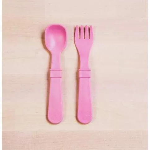Re-Play Toddler (Fork   Spoon) Utensil Set