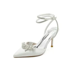Rhinestone Pointed Toe Stiletto Heels