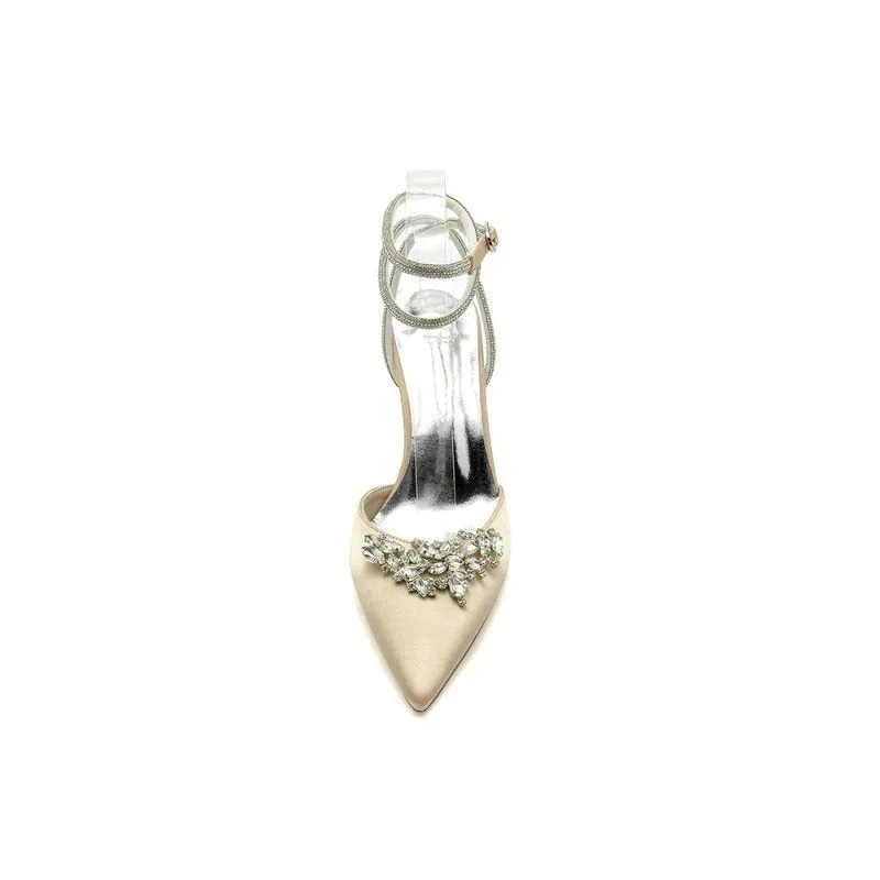 Rhinestone Pointed Toe Stiletto Heels