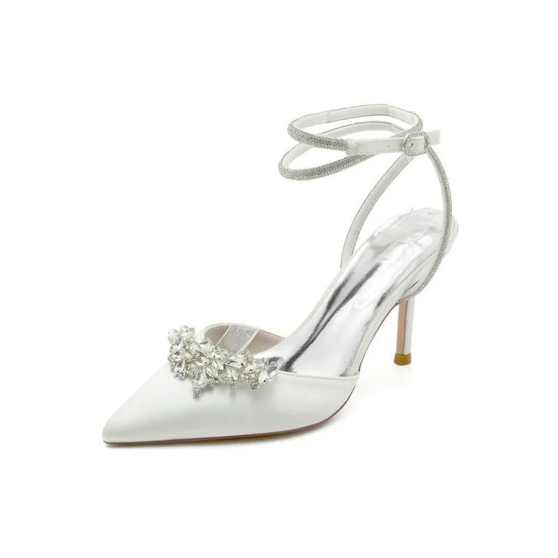 Rhinestone Pointed Toe Stiletto Heels