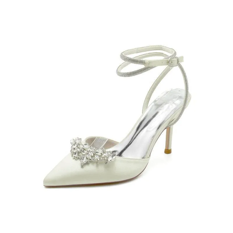 Rhinestone Pointed Toe Stiletto Heels