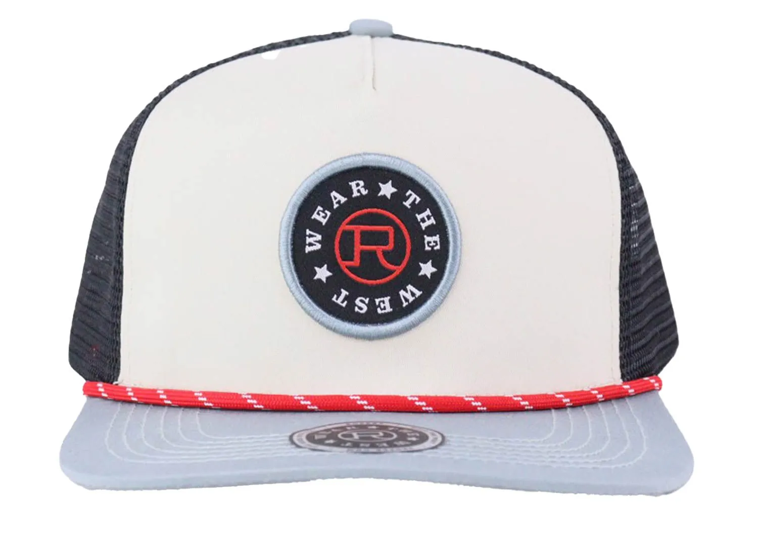 Roper Unisex Wear The West Logo Cream/Blue Cotton Blend Baseball Cap Hat