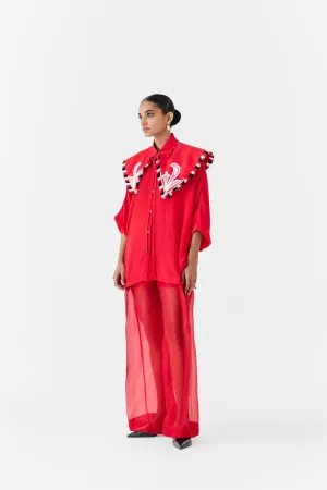 RUBY BATWING SHIRT WITH COLLAR