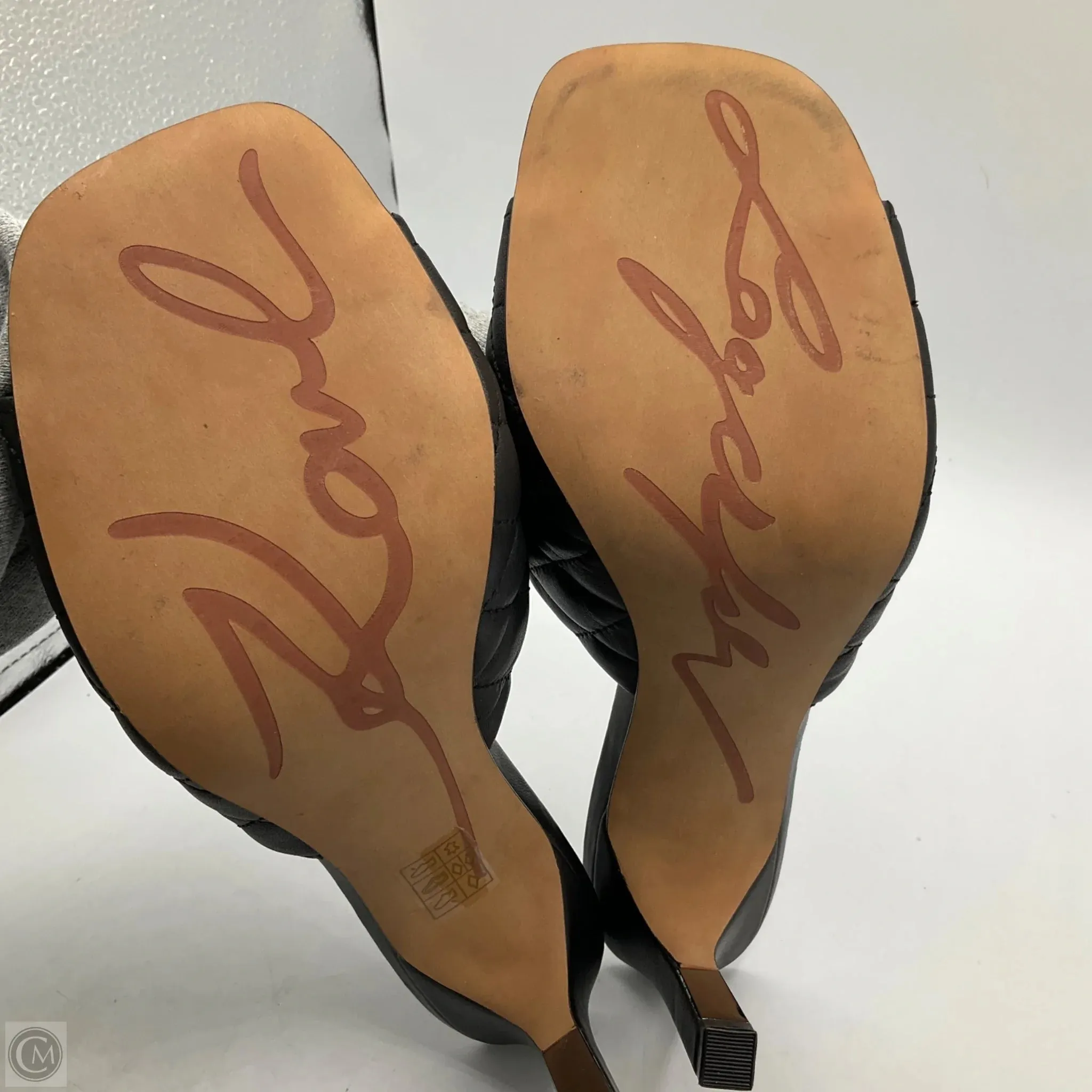 Sandals Designer By Karl Lagerfeld In Black, Size: 9