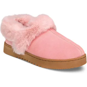 Style & Co. Womens Lolaa Faux Fur Suede Loafer Slippers