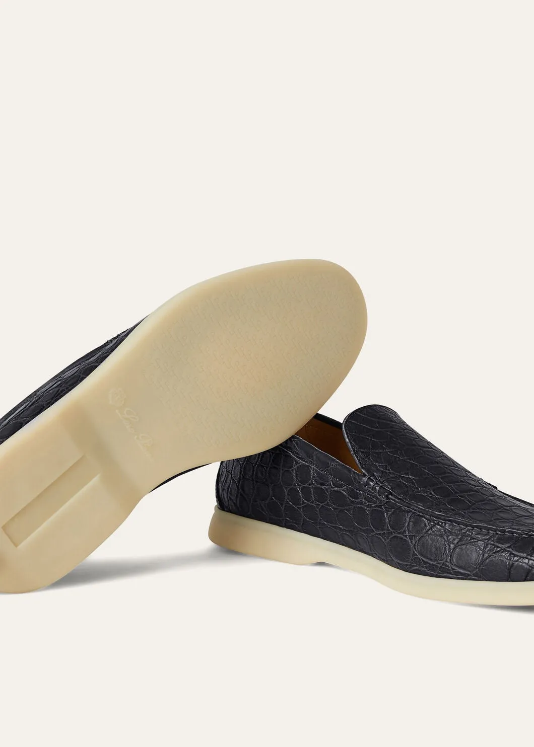 Summer Walk in Blue Caiman Leather for Men