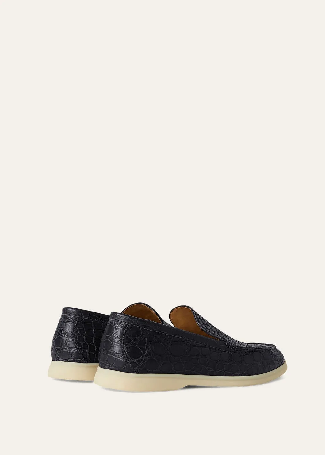 Summer Walk in Blue Caiman Leather for Men