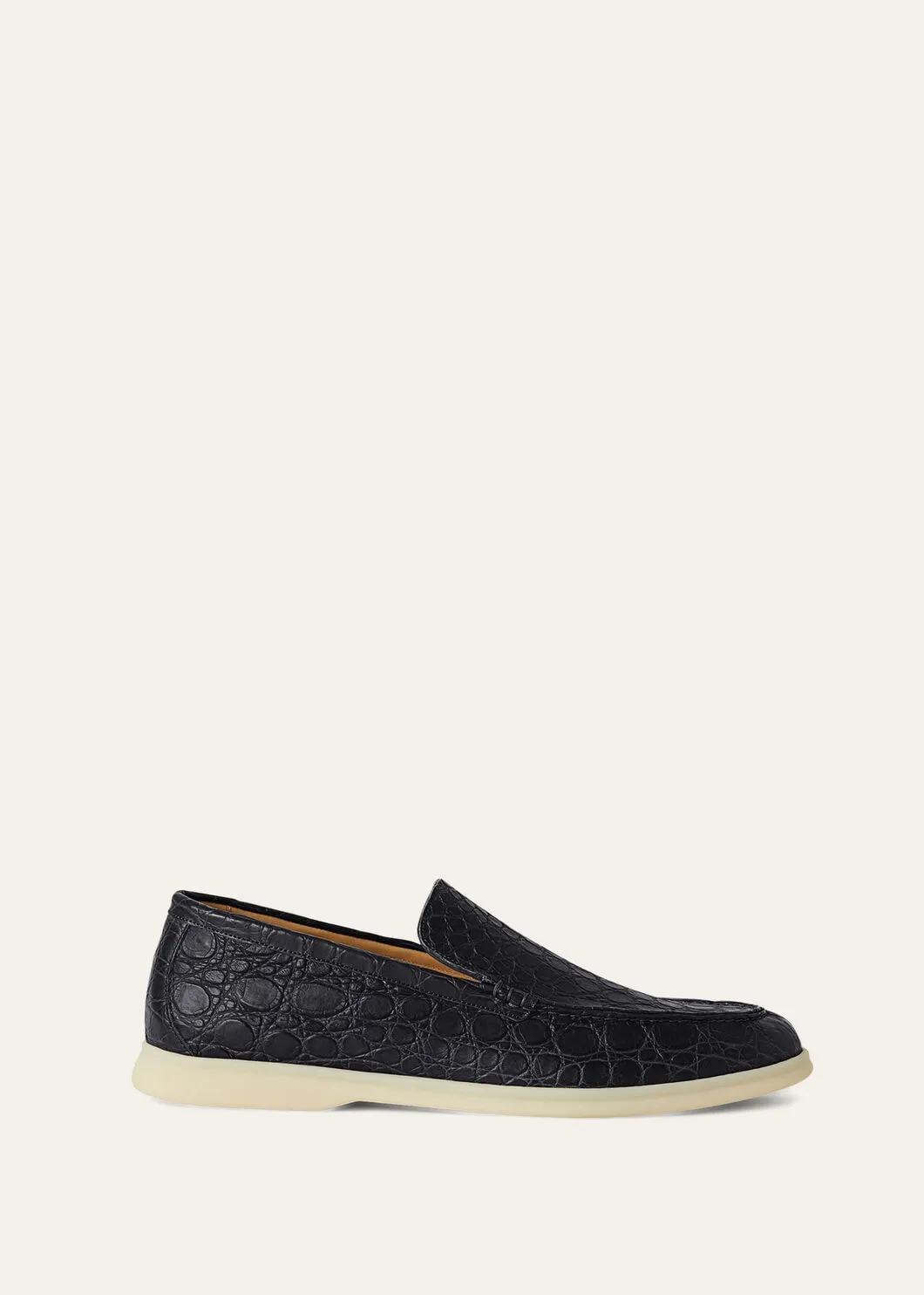 Summer Walk in Blue Caiman Leather for Men
