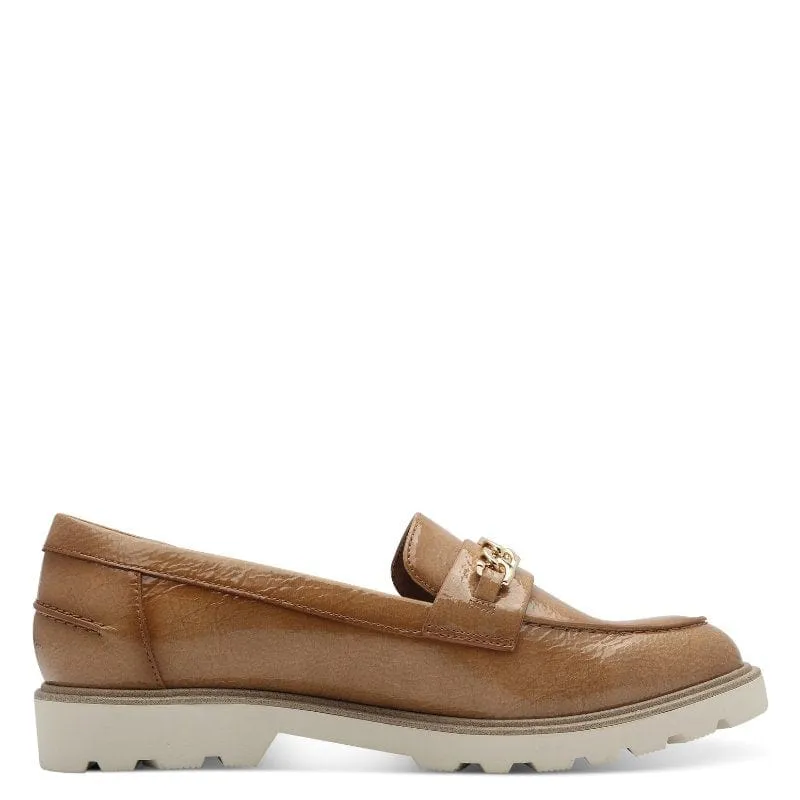 Tamaris Womens Brown Slip-on Loafer 1-24649-44