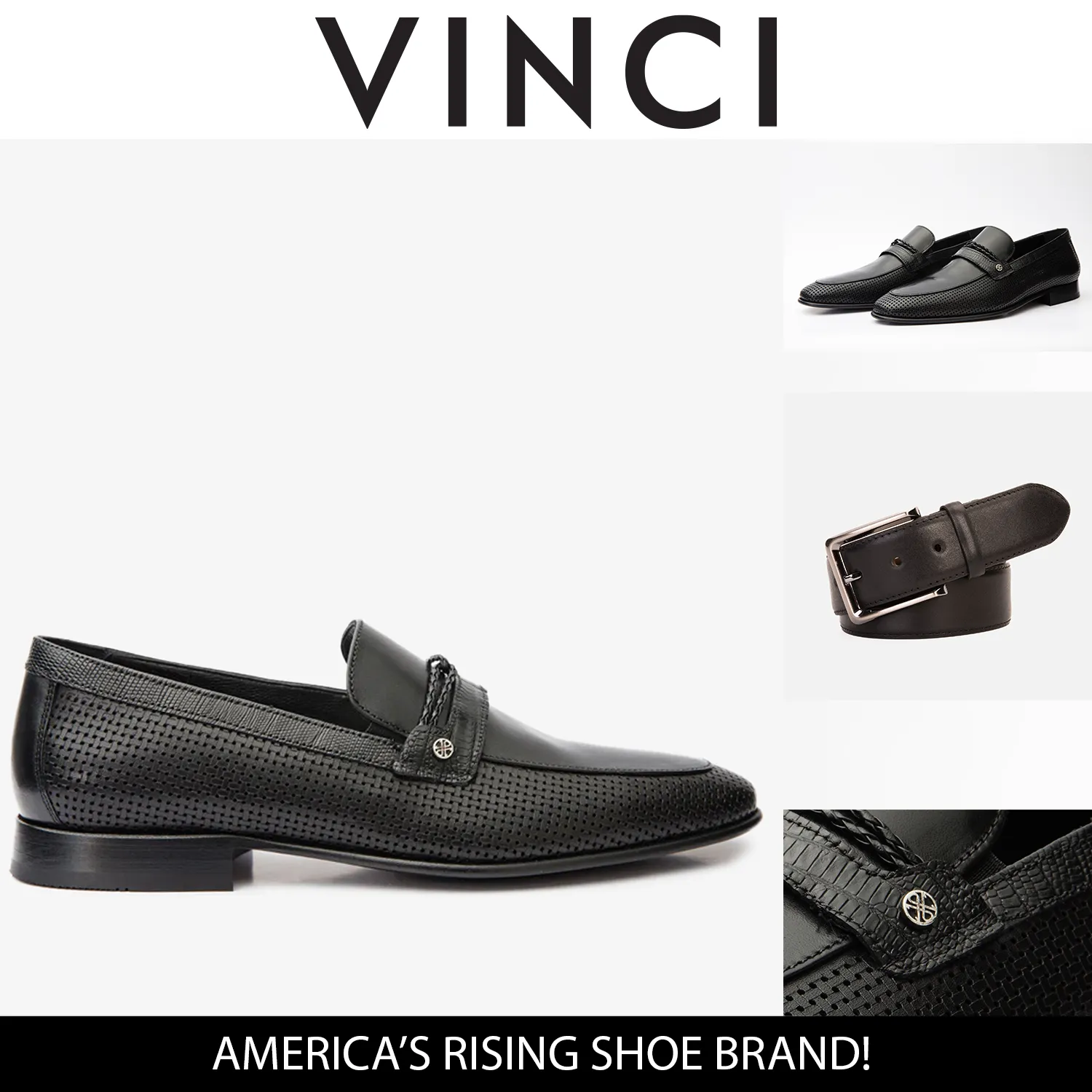The Acerra Black Leather Loafer Men Shoe