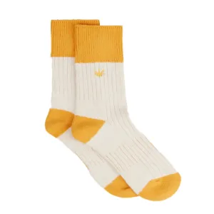 THINKING MU Yellow Hemp Peu Socks
