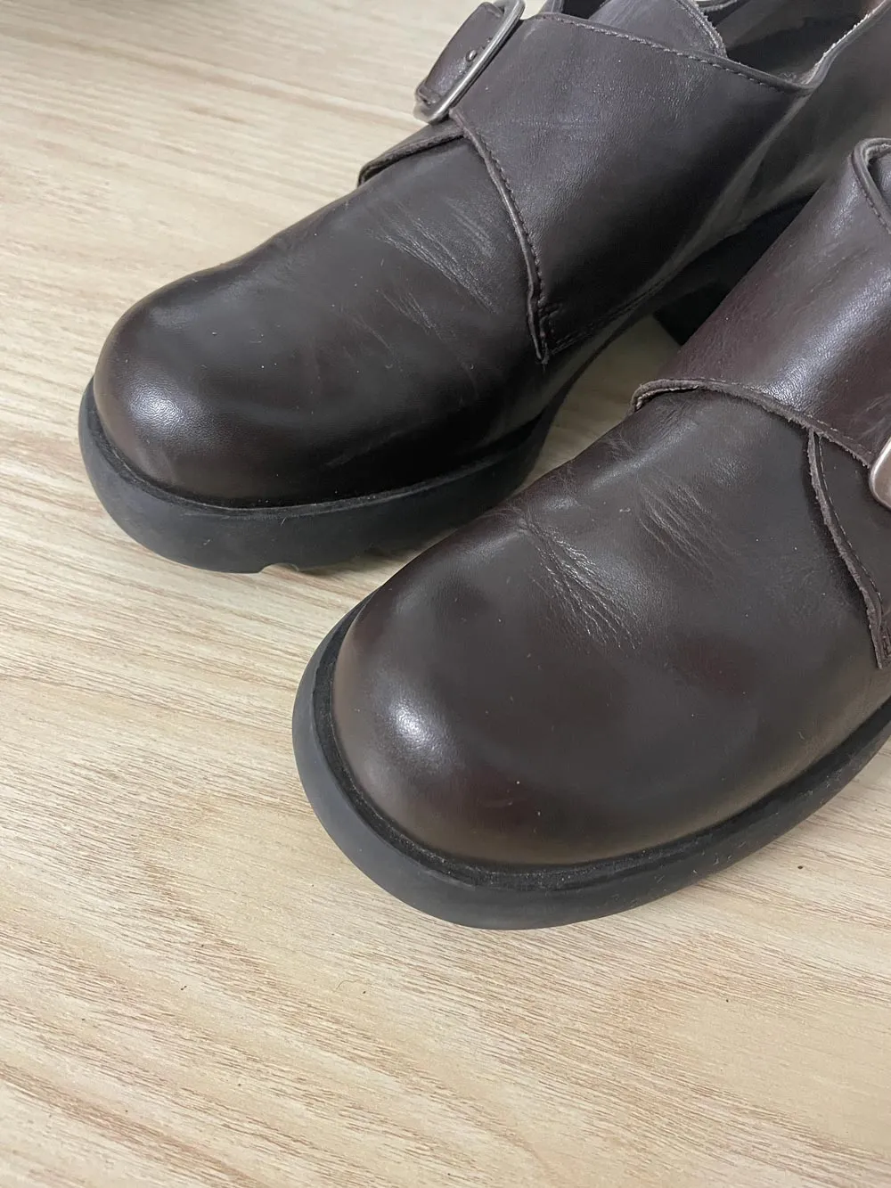 vintage 90s nine west buckle leather loafer
