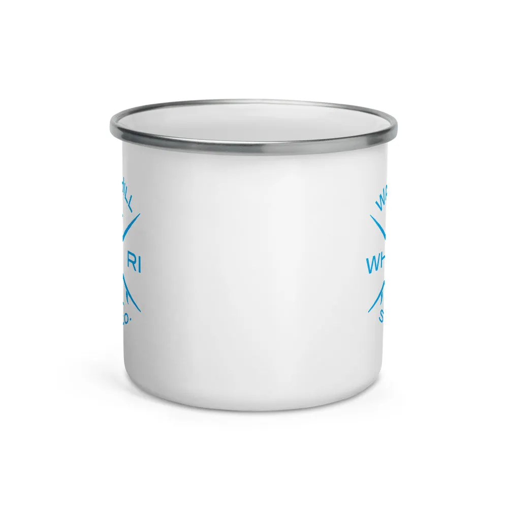 Watch Hill Surf Co. 'Crossed Boards' Enamel Mug (Cyan)