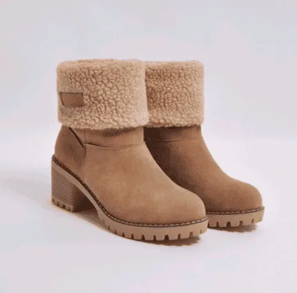 Women minimalistic Faux Suede Winter Boots