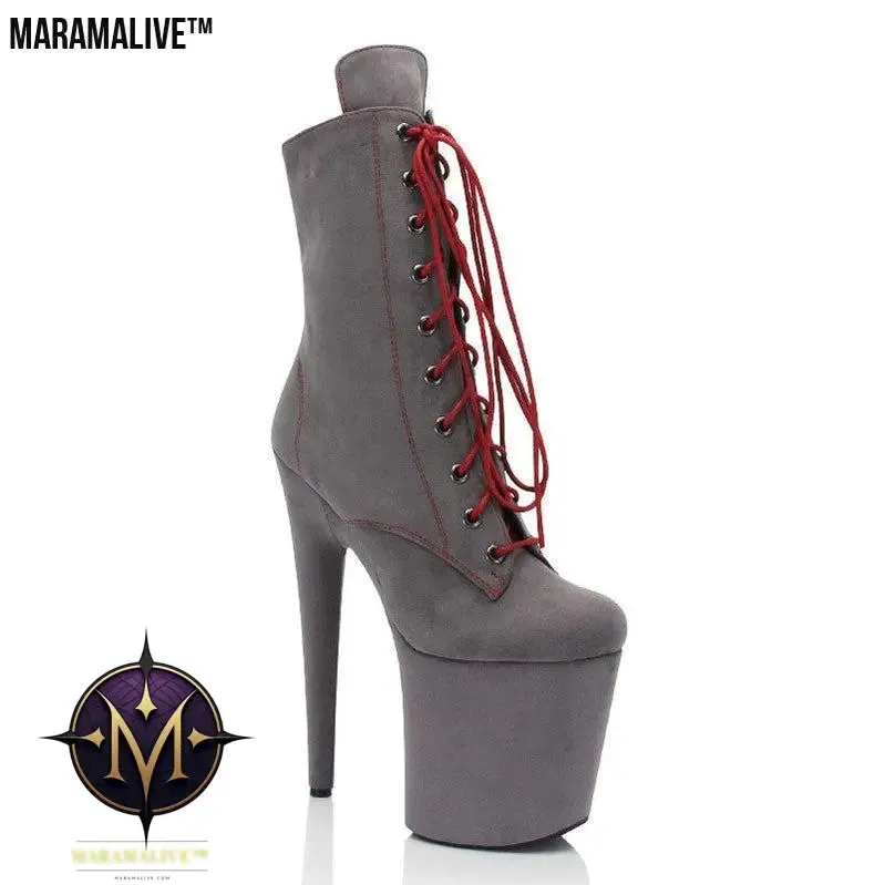 Women's Ankle Boots 20cm Thin Heel Platform