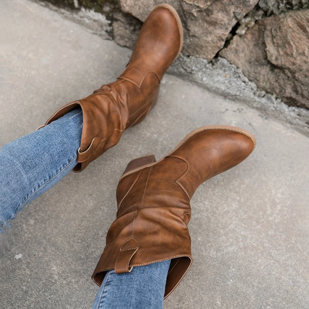 Women's Leather Cowboy Boots