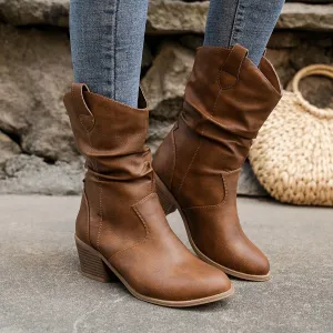 Women's Leather Cowboy Boots