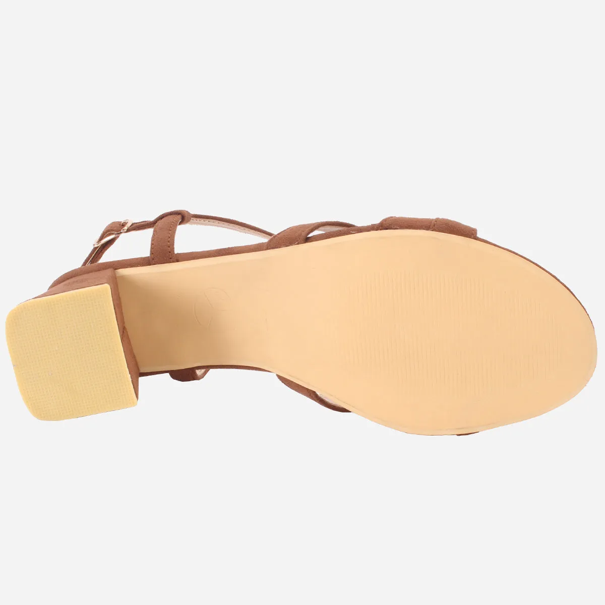 Womens "SAVON" Crossover Strap Block Heeled Sandals
