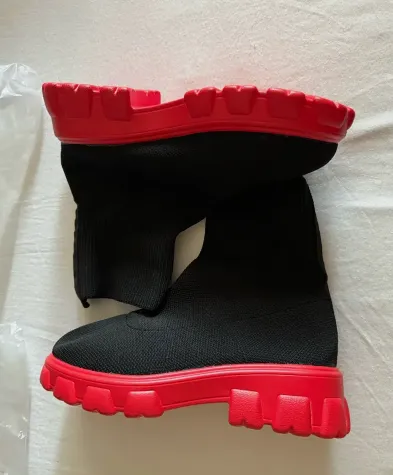 Womens Trendy Thick-soled Sock Boots